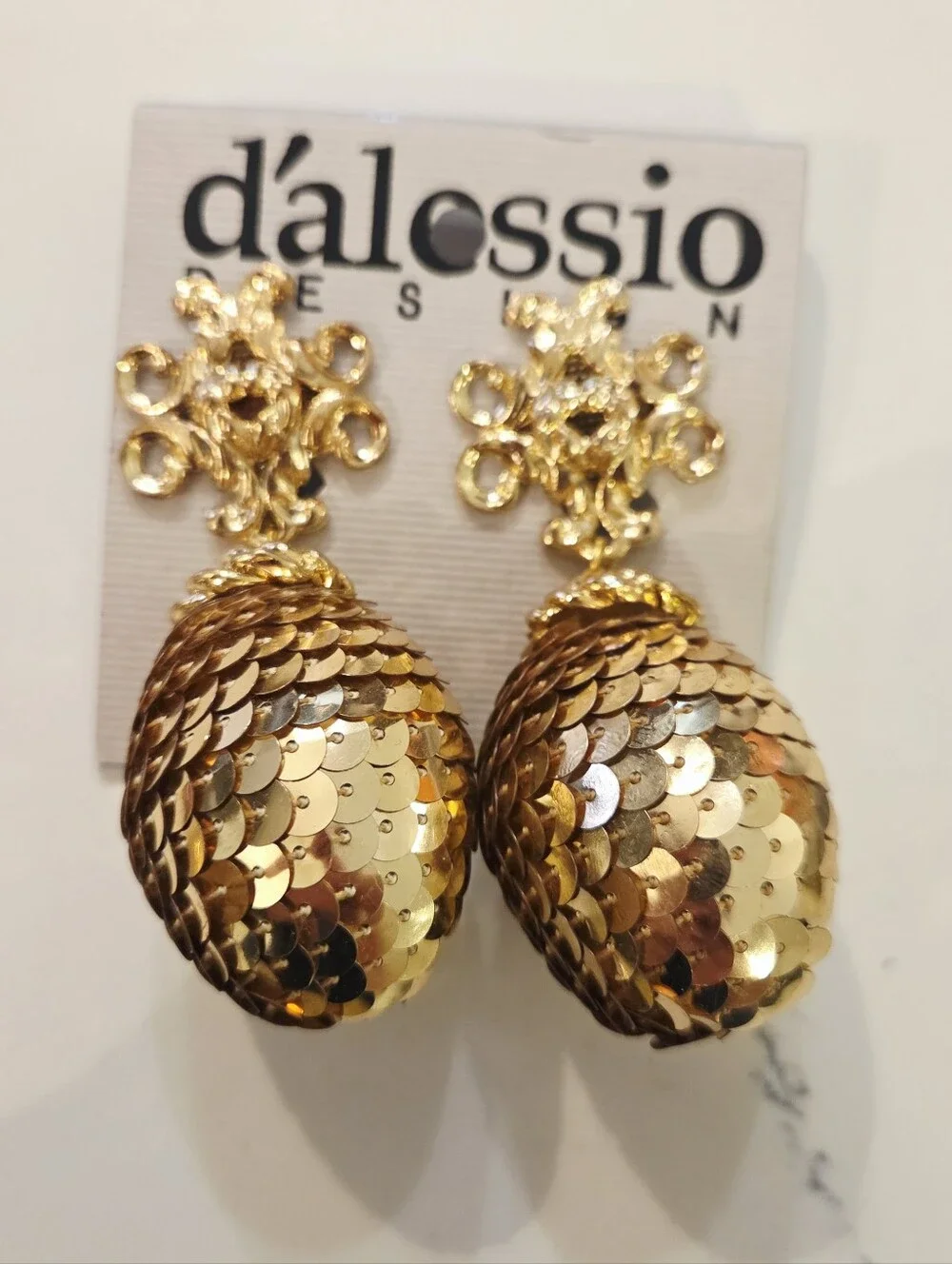 BOLD VTG DALESSIO Mixed Colors Shapes Red Gold Black Earrings Clip On 1980 Lot 8